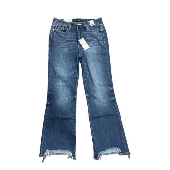 Judy Blue ‎ Medium Wash Mid Rise Cropped Boot Jeans - Picture 1 of 6
